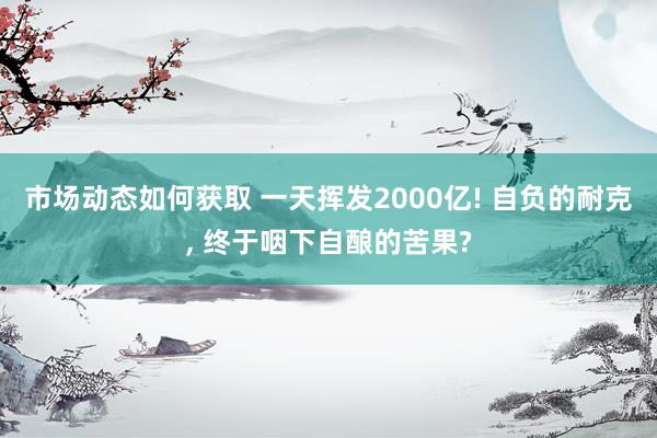 市场动态如何获取 一天挥发2000亿! 自负的耐克, 终于咽下自酿的苦果?