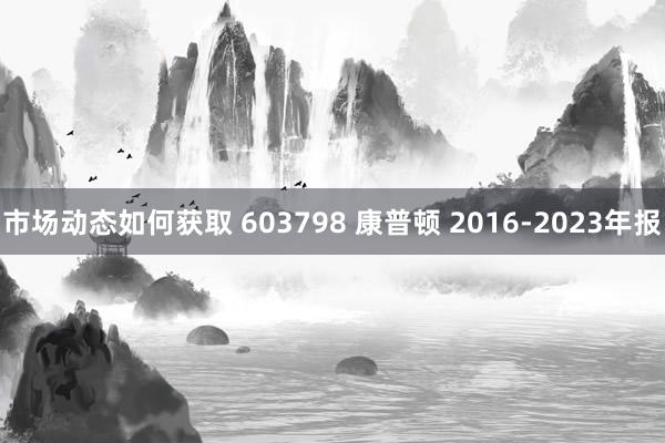 市场动态如何获取 603798 康普顿 2016-2023年报