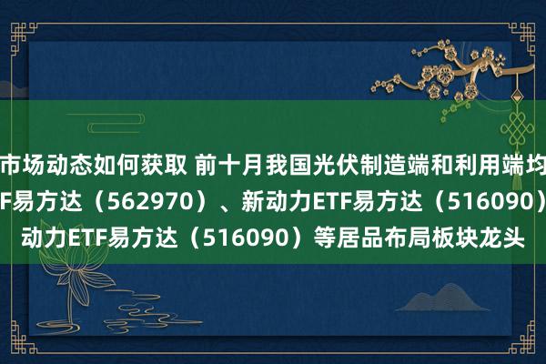 市场动态如何获取 前十月我国光伏制造端和利用端均保合手增长 光伏ETF易方达（562970）、新动力ETF易方达（516090）等居品布局板块龙头