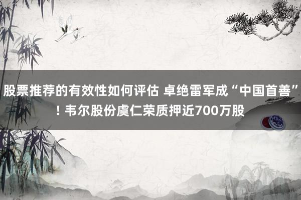 股票推荐的有效性如何评估 卓绝雷军成“中国首善”! 韦尔股份虞仁荣质押近700万股