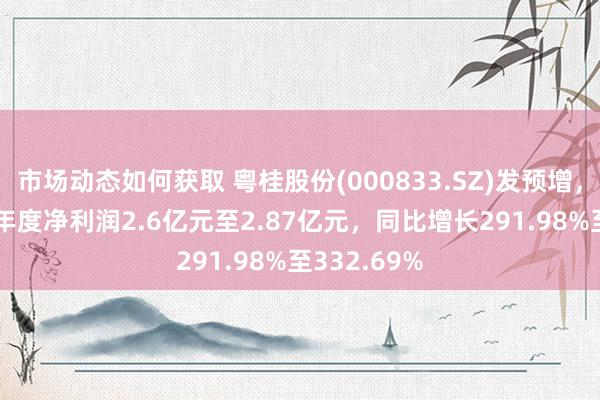 市场动态如何获取 粤桂股份(000833.SZ)发预增，瞻望2024年度净利润2.6亿元至2.87亿元，同比增长291.98%至332.69%